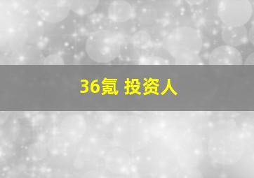 36氪 投资人